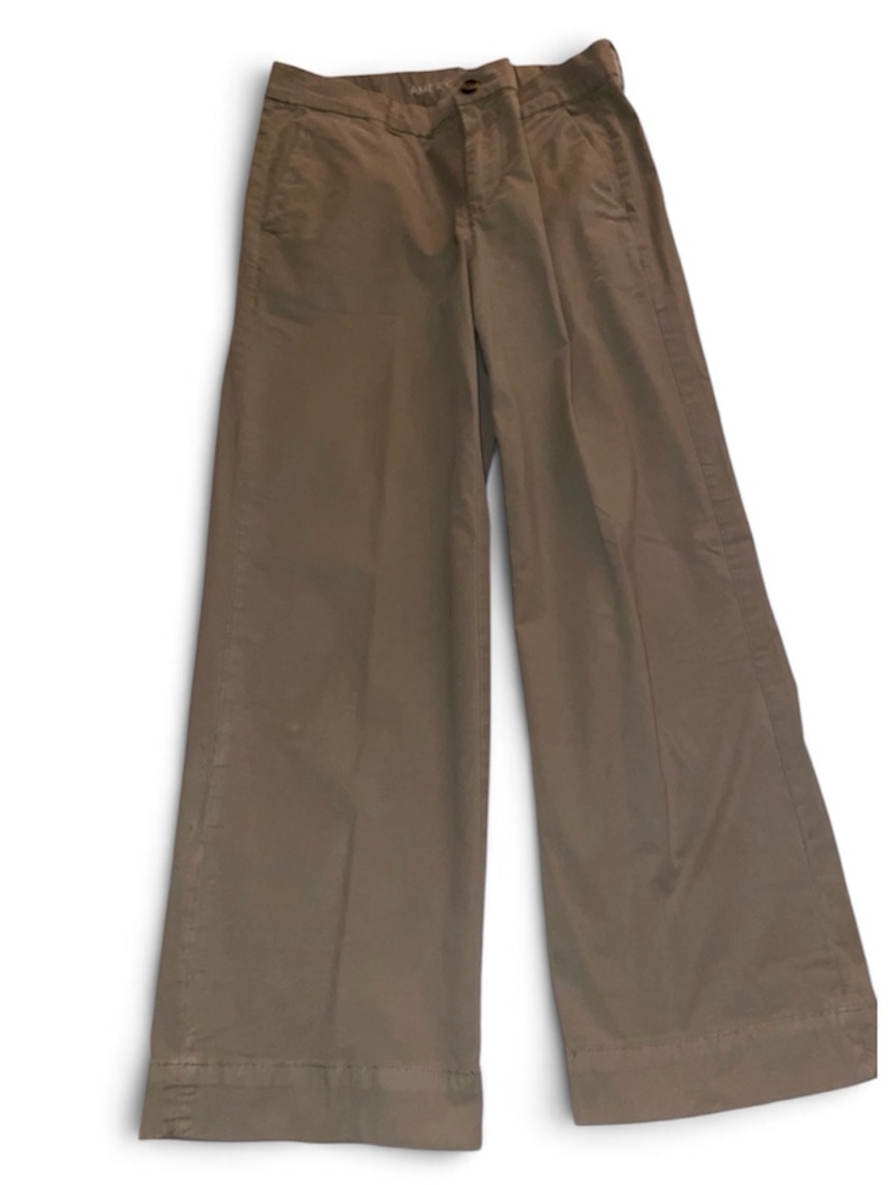 American Eagle Stretch Chino Trousers Size 2 Short Khaki Tan Pants 27”